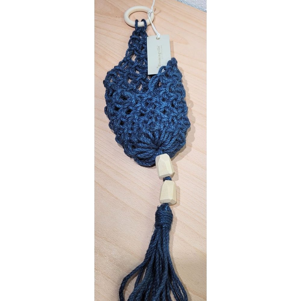New Bloomingville Jute Plant Holder Hanging Wall Blue Hanger
